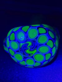 Image 4 of UV Reactive Dotstack Glass Pipe With Horn