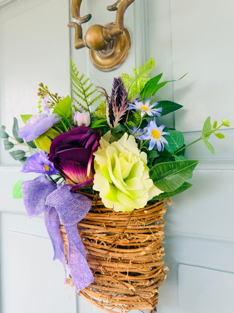 Image of Floral Wall Basket 
