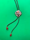 Fan or Shell Cloisonné Bolo Tie 