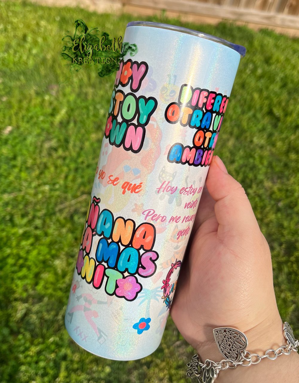 MIENTRAS ME CURO DEL CORAZÓN HOLOGRAPHIC TUMBLER