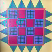 Image 2 of Painted Patchwork Tray (Red)