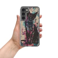 Image 9 of Colorful Watercolor Black Cat Painting Clear Case for Samsung®