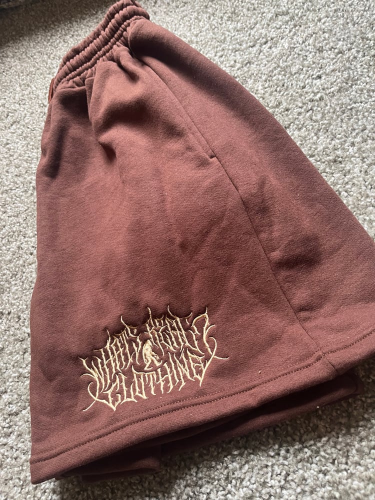 Embroidered Brown Short Set