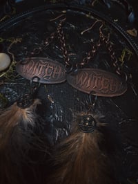 Image 3 of Copper & feathers Witch earrings 