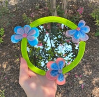 Image 3 of Fused glass flower mirrors