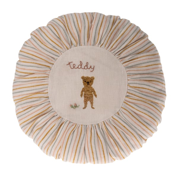 Image of Maileg Cushion Round Small Teddy Striped