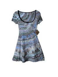 Image 2 of XS 90's Babydoll Mini Dress in Stone Agate Ice Dye