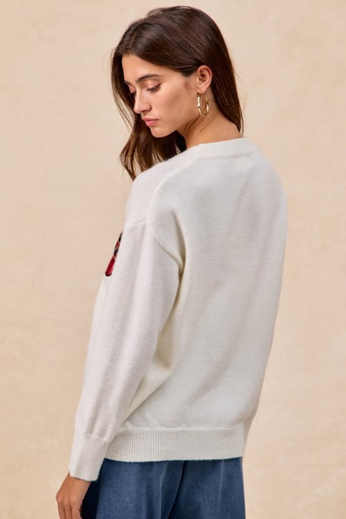 Image of Plaid Bow Holiday Sweater