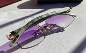 Image of AUTHENTIC CARTIER CT0286O 003 - [MIXED HORN] CUSTOM LENS 004