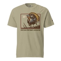 Image 5 of Christian Sportsman's Association - Turkey Branded Sleeve Unisex garment-dyed heavyweight t-shirt 