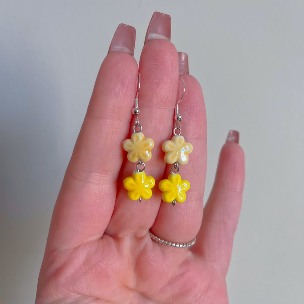 Image of dainty flower earrings