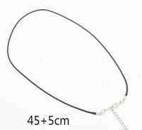 Image 3 of Diamond Shape Clear Quartz Pendant Sterling Silver Necklace 