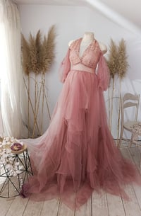 Image 3 of Photo prop | Tulle gown for photoshoot | Elvina | size S-M-L | pregnancy | rose