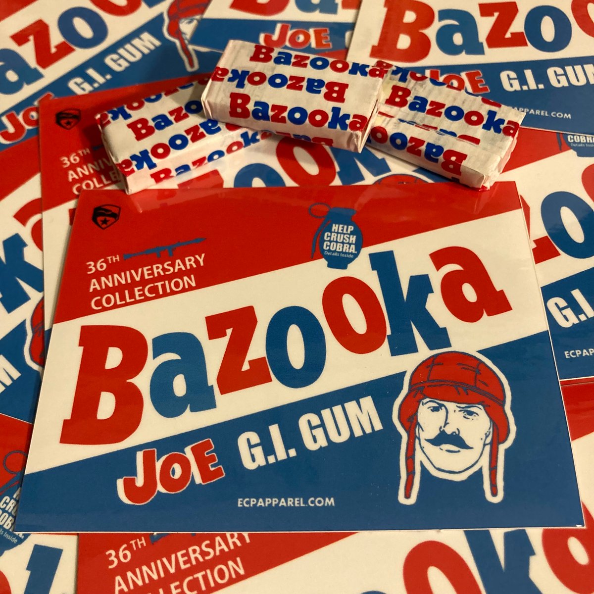“Bazooka G.I. Gum” Die-cut Sticker