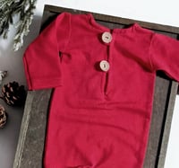 Image 2 of Christmas Newborn romper for photo shoots | red