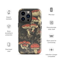 Image 20 of Dark Cottagecore Goth Inspired Vibrant Mushroom Tough Case for iPhone®