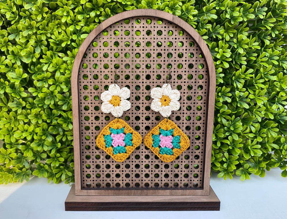 Image of Daisy Granny Square Earrings