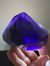 Image 3 of Blue Flash Amethyst Phantom Polished Freeform Zambia #2696 