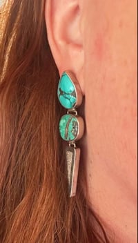 Image 2 of Ellen Blake turquoise earrings (2009) 