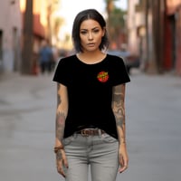 Image 2 of Women’s basic organic t-shirt embroidered fabian l7t 