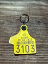 Cow EarTag Keychain