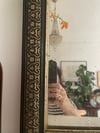 Mid Size Antique French Black and Gold Mirror