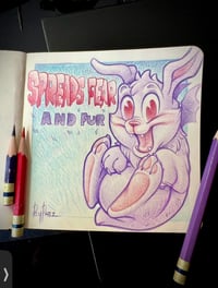 Image 3 of spreads fear and fur (original sketch)