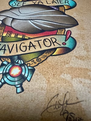 Image of 5x7"  "See ya later navigator" Flight of the Navigator! Inspired Print