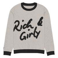 Rich&Girly Knit Sweater - Taupe/Black