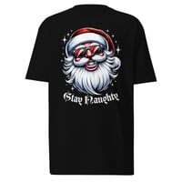 Image 3 of Stay Naughty Xmas Men’s premium heavyweight tee