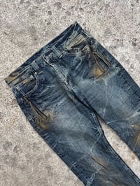 Image 2 of Japanese Brand Slime Washed Distressed Straight Leg Jeans - Size 31 