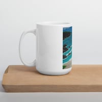 Image 2 of White glossy mug with beachy print 