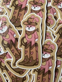 Image 3 of Matte sticker - ‘Just a (cow)girl’