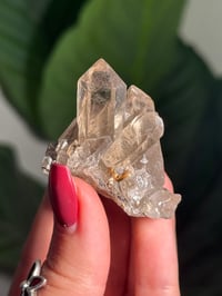 Image 4 of NATURAL EXPOSED RUTILE SMOKEY QUARTZ POINT -BRAZIL- C