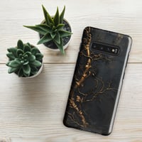 Image 6 of Gold and Black Tattered Texture Gnarled Roots Goth Inspired Tough case for Samsung®