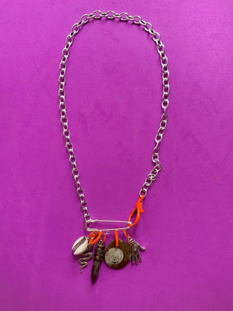 Trash Collector Chain Charm Necklace