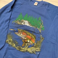 Image 2 of Vintage Rainbow Trout Crewneck NWT - L