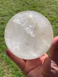 Image 4 of Clear Quartz Sphere With Rainbows #1430