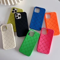 Image 1 of Luxury Woven Pattern Tpu Phone Case for iPhone 15 14 13 12 11 Pro Max Soft Silicone Rubber Back Cove