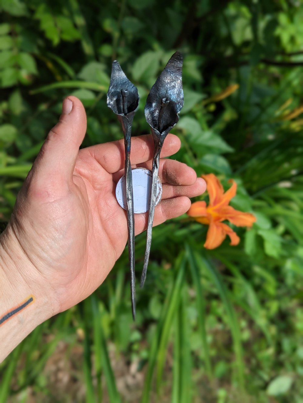 Forged Calla Lily Hairstick