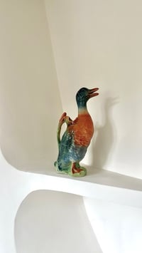 Image 2 of Pichet canard en barbotine par St Clément 