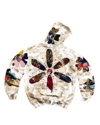 Image 1 of Re-worked 1 of 1 Batik Patchwork Sunburst Hoodie Size L