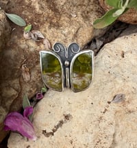 Image 2 of Green Opal Butterfly Ring (8)