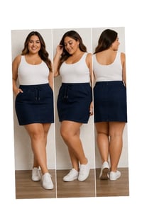 Image 7 of New size 18 LiverPool L.A. Dark Denim Skort #805*15