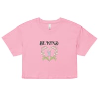 Image 3 of Be Kind Bunny Lily of Valley Crop Top, Cute Bunny Crop Top