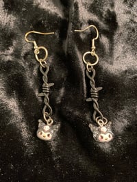 Image 2 of Kuromi Barb Wire Earrings