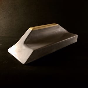 Image of Wired Ramps Slope'd Barrier Ledge (Dark Grey and Yellow)