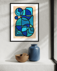 Image 6 of 'Immersed’ Acrylic Painting on Paper Unframed