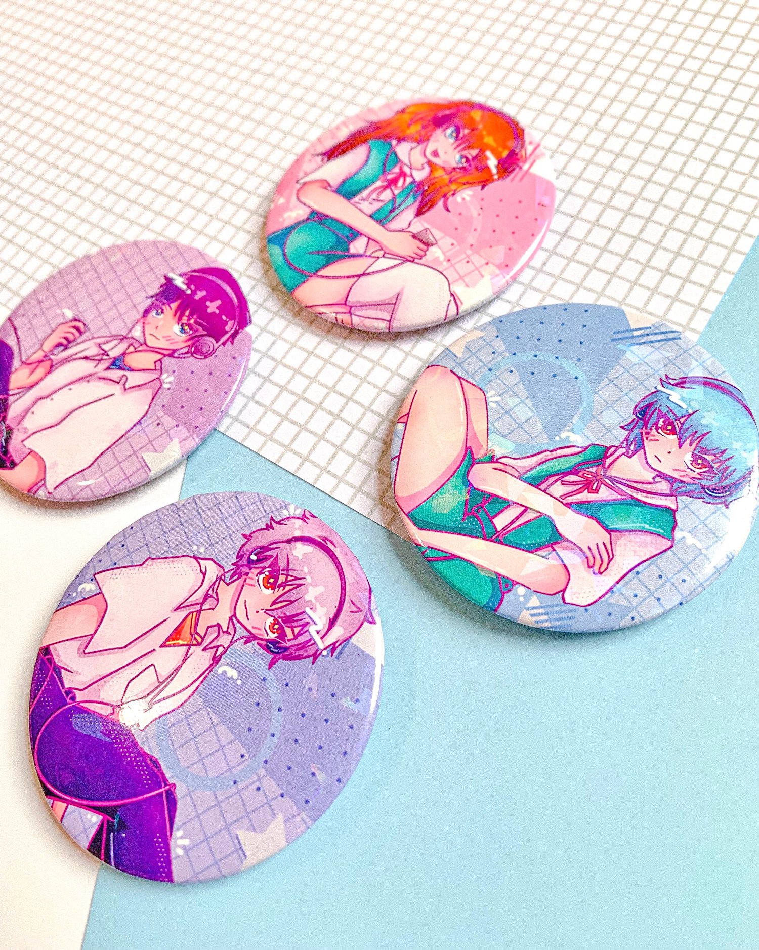 Image of Neon Genesis Evangelion | 58mm Round Badges