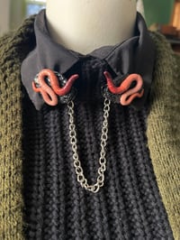 Image 5 of Worm Sweater & Collar clips